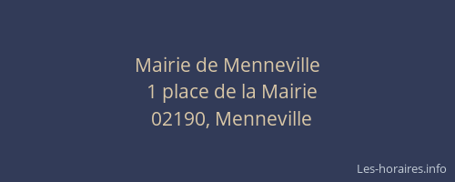 Mairie de Menneville