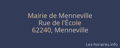 Mairie de Menneville