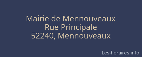 Mairie de Mennouveaux