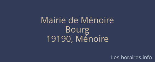 Mairie de Ménoire