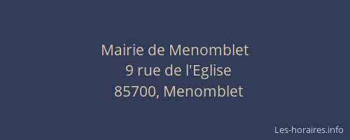 Mairie de Menomblet