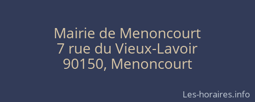 Mairie de Menoncourt