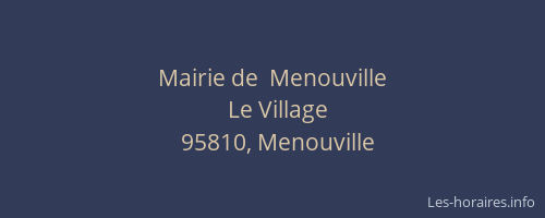 Mairie de  Menouville