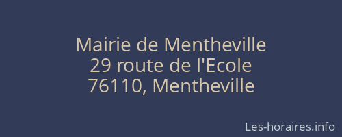Mairie de Mentheville