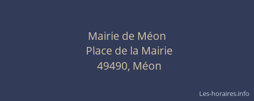 Mairie de Méon