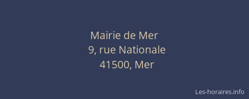 Mairie de Mer