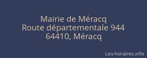 Mairie de Méracq