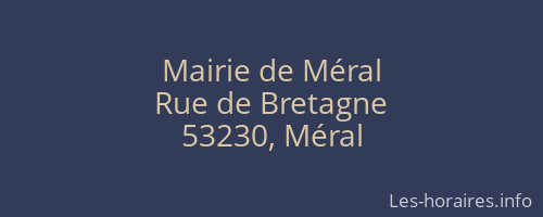Mairie de Méral