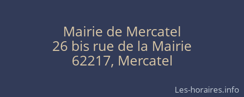 Mairie de Mercatel
