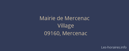 Mairie de Mercenac
