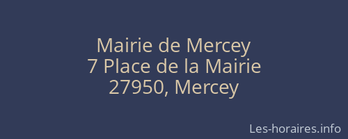 Mairie de Mercey