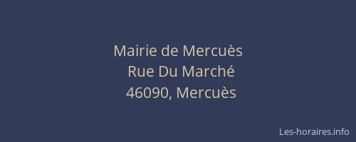 Mairie de Mercu&egrave;s