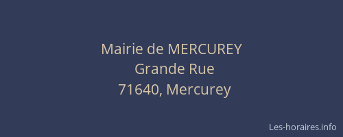 Mairie de MERCUREY