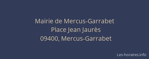 Mairie de Mercus-Garrabet