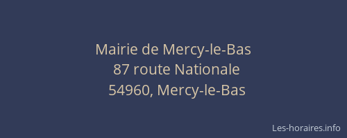 Mairie de Mercy-le-Bas