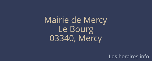 Mairie de Mercy