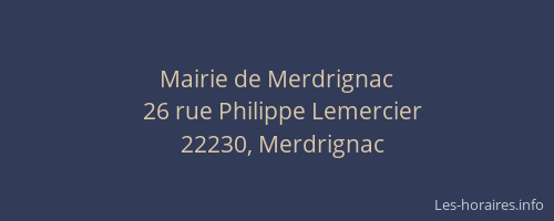 Mairie de Merdrignac
