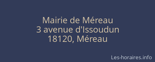 Mairie de Méreau