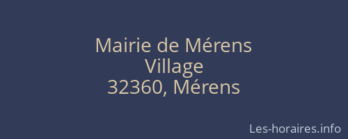 Mairie de Mérens