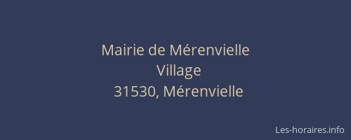 Mairie de Mérenvielle