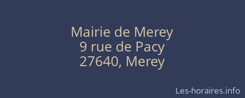 Mairie de Merey
