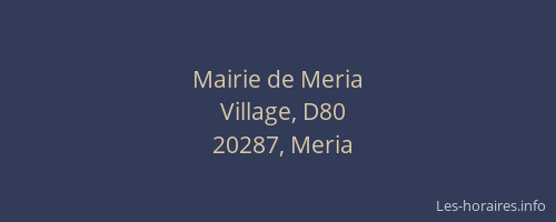 Mairie de Meria