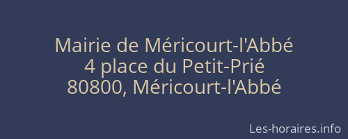 Mairie de Méricourt-l'Abbé