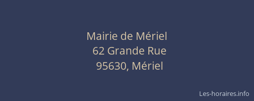 Mairie de Mériel