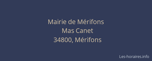 Mairie de Mérifons