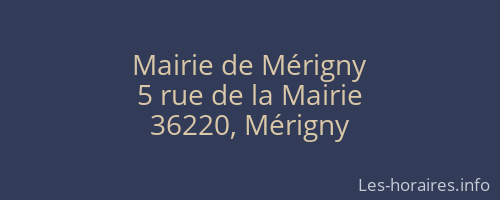 Mairie de Mérigny