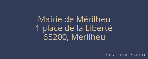 Mairie de Mérilheu