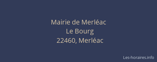 Mairie de Merléac