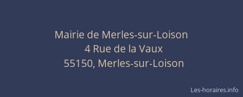 Mairie de Merles-sur-Loison