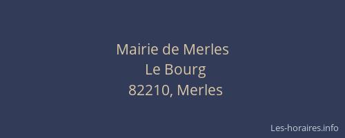Mairie de Merles