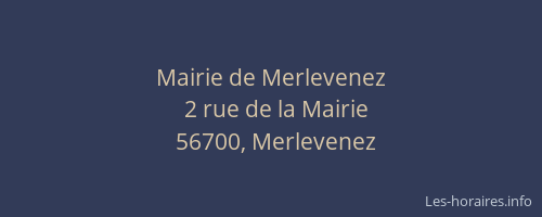 Mairie de Merlevenez