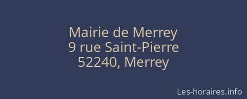 Mairie de Merrey
