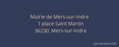 Mairie de Mers-sur-Indre