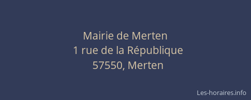 Mairie de Merten