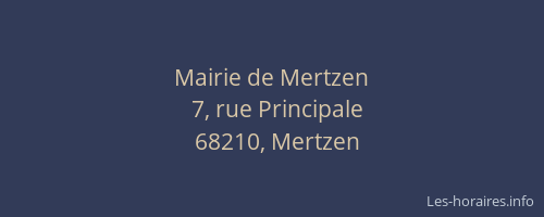 Mairie de Mertzen
