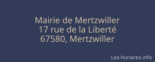 Mairie de Mertzwiller
