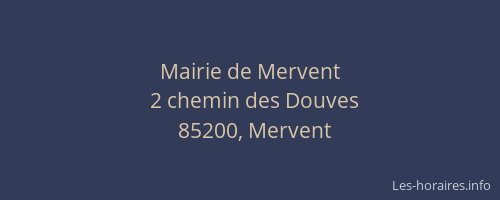Mairie de Mervent