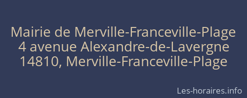 Mairie de Merville-Franceville-Plage
