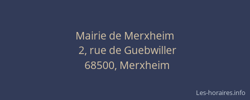 Mairie de Merxheim