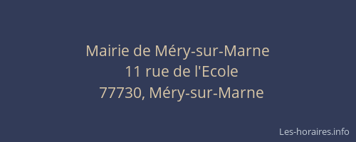 Mairie de Méry-sur-Marne