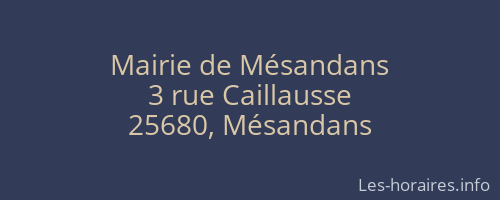 Mairie de Mésandans