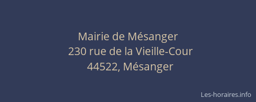 Mairie de Mésanger