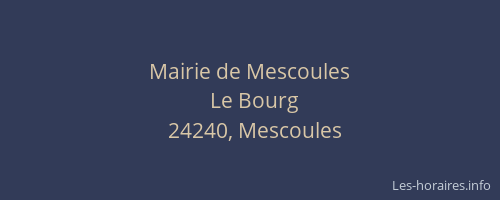 Mairie de Mescoules