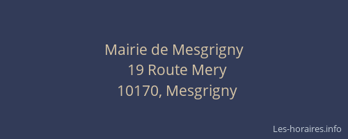 Mairie de Mesgrigny