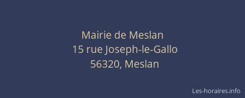 Mairie de Meslan