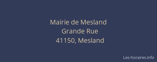 Mairie de Mesland